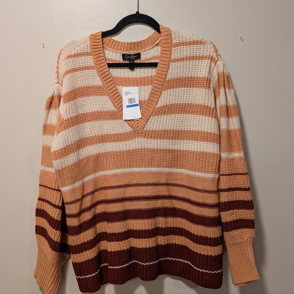 ✨5 For $50 NWT Jessica‎ Simpson V-Neck Sweater Puff Sleeve XL